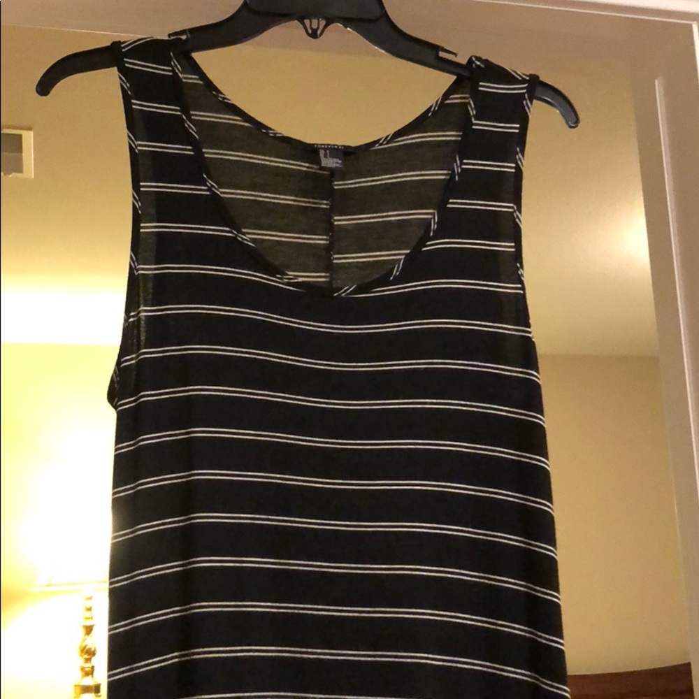 Black and White Striped Maxi Dress